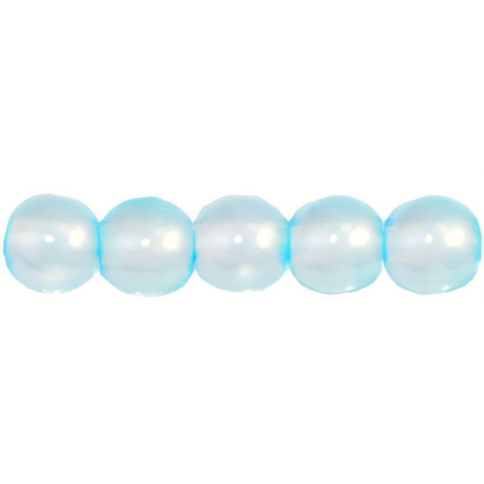 Czech Pearl Lights - Round 4mm Pearl Lights - Baby Blue