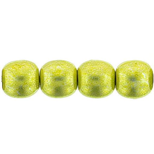 Czech Round Beads 4mm ColorTrends: Saturated Metallic Primrose Yellow