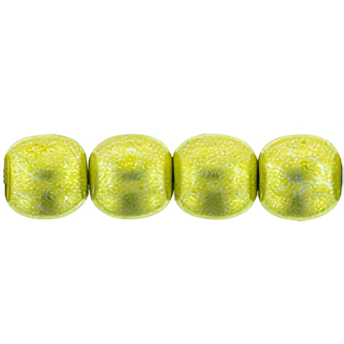 Czech Round Beads 4mm ColorTrends: Saturated Metallic Primrose Yellow