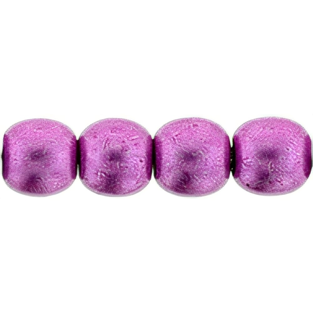 Czech Round Beads 4mm ColorTrends: Saturated Metallic Pink Yarrow