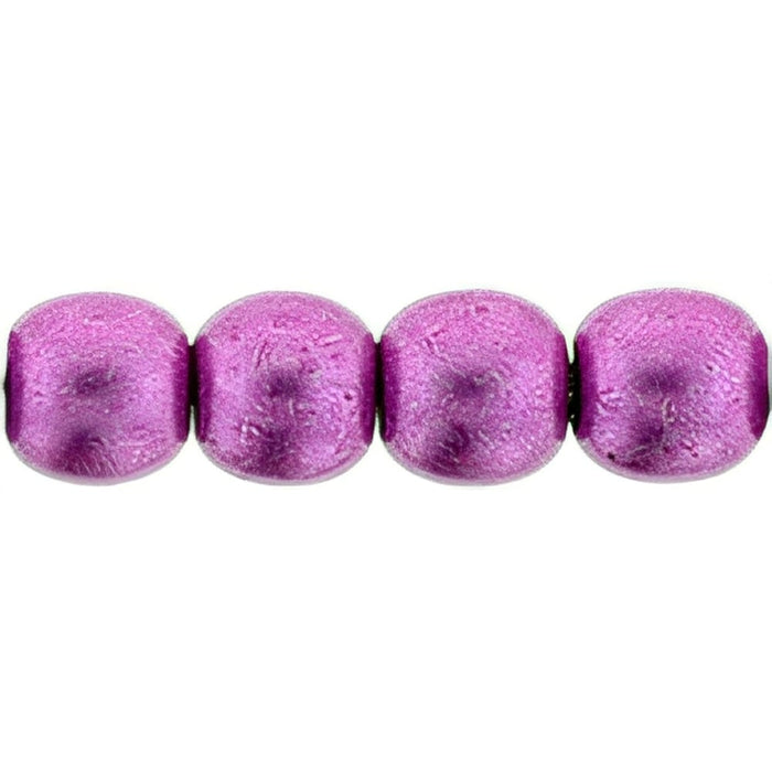 Czech Round Beads 4mm ColorTrends: Saturated Metallic Pink Yarrow
