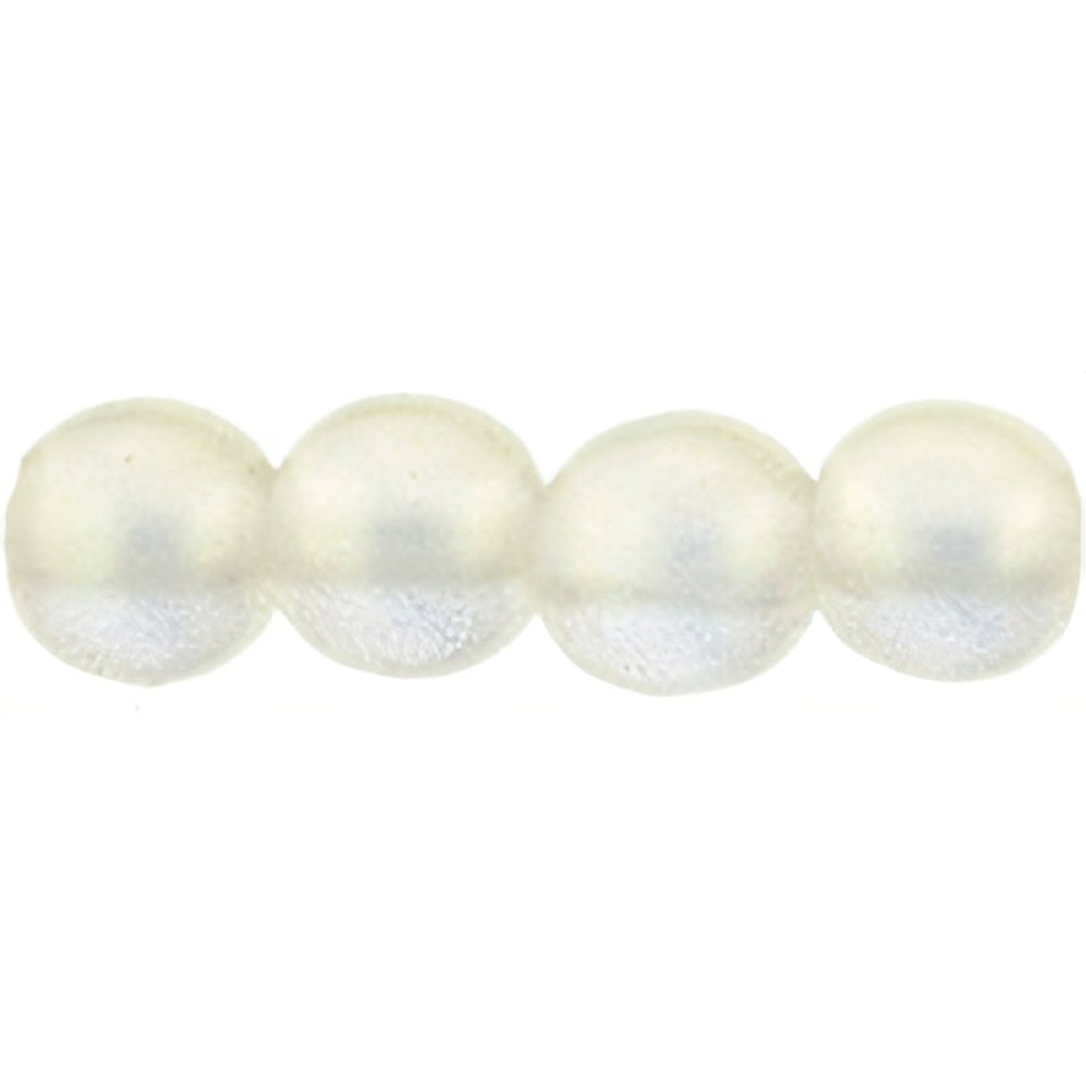 Czech Round Beads 4mm Sueded Gold Crystal
