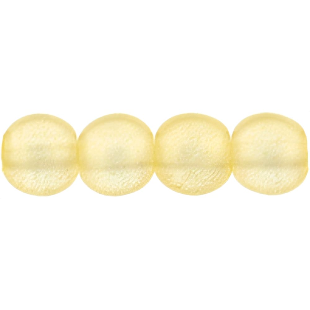 Czech Round Beads 4mm Sueded Gold Lamé