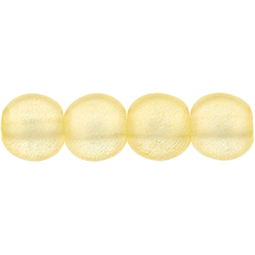 Czech Round Beads 4mm Sueded Gold Lamé