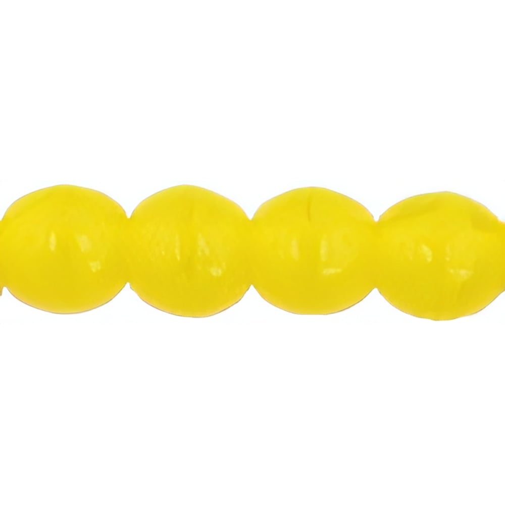 Czech Round Beads 4mm Milky Yellow