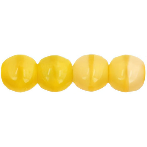 Czech Round Beads 4mm Coral Lemon