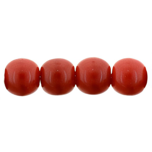 Czech Round Beads 4mm Opaque Red