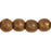 Czech Round Beads 4mm Yellow Coral - Bronze Picasso
