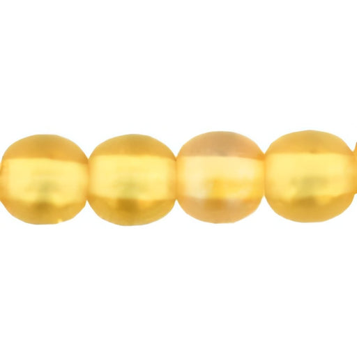 Czech Round Beads 4mm Luster Iris - Lt Topaz