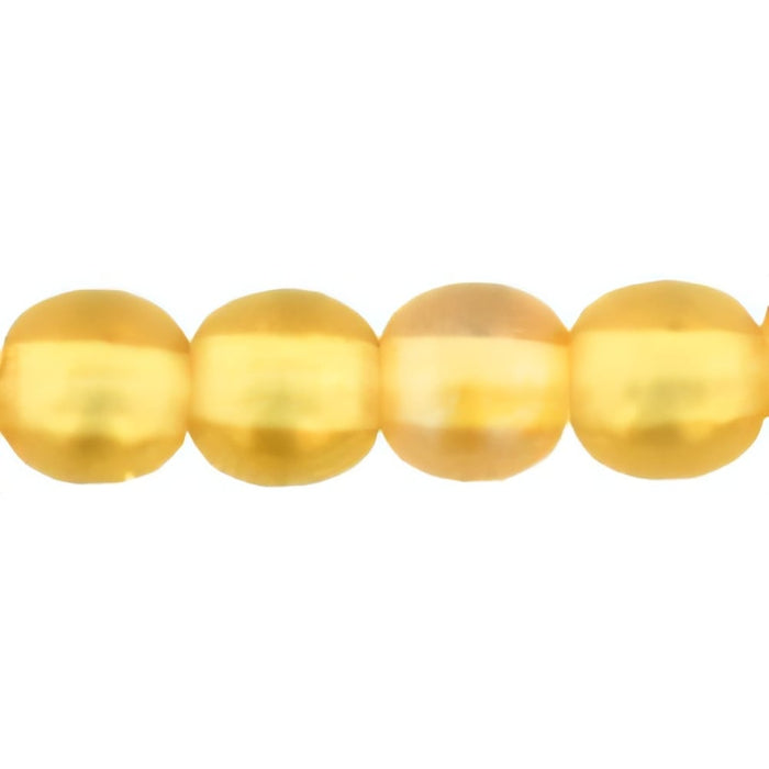 Czech Round Beads 4mm Luster Iris - Lt Topaz