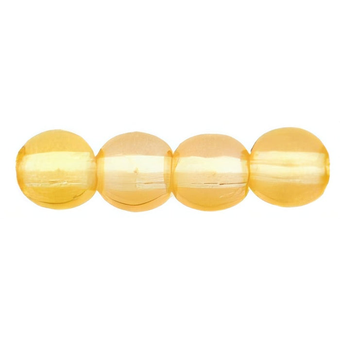 Czech Round Beads 4mm Luster Iris - Topaz