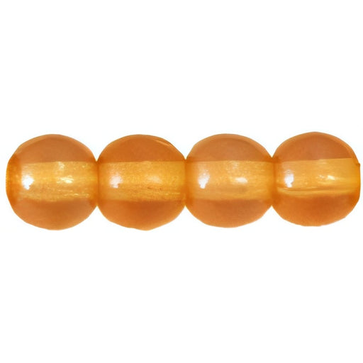 Czech Round Beads 4mm Luster Iris - Dk Topaz