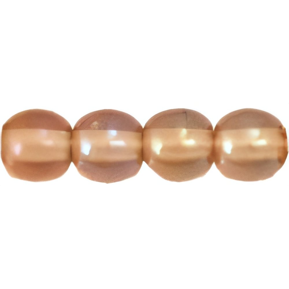 Czech Round Beads 4mm Luster Iris - Smoky Topaz