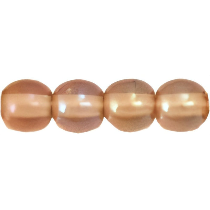 Czech Round Beads 4mm Luster Iris - Smoky Topaz