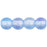 Czech Round Beads 4mm Luster Iris - Lt Sapphire