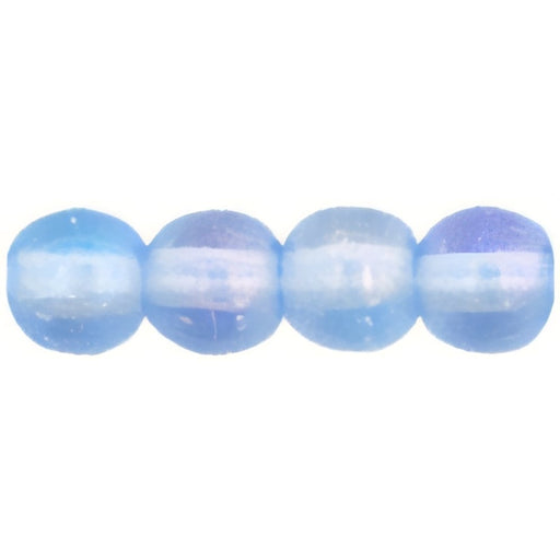 Czech Round Beads 4mm Luster Iris - Lt Sapphire