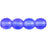 Czech Round Beads 4mm Luster Iris - Sapphire