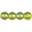 Czech Round Beads 4mm Luster Iris - Olivine