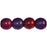 Czech Round Beads 4mm Luster Iris - Garnet
