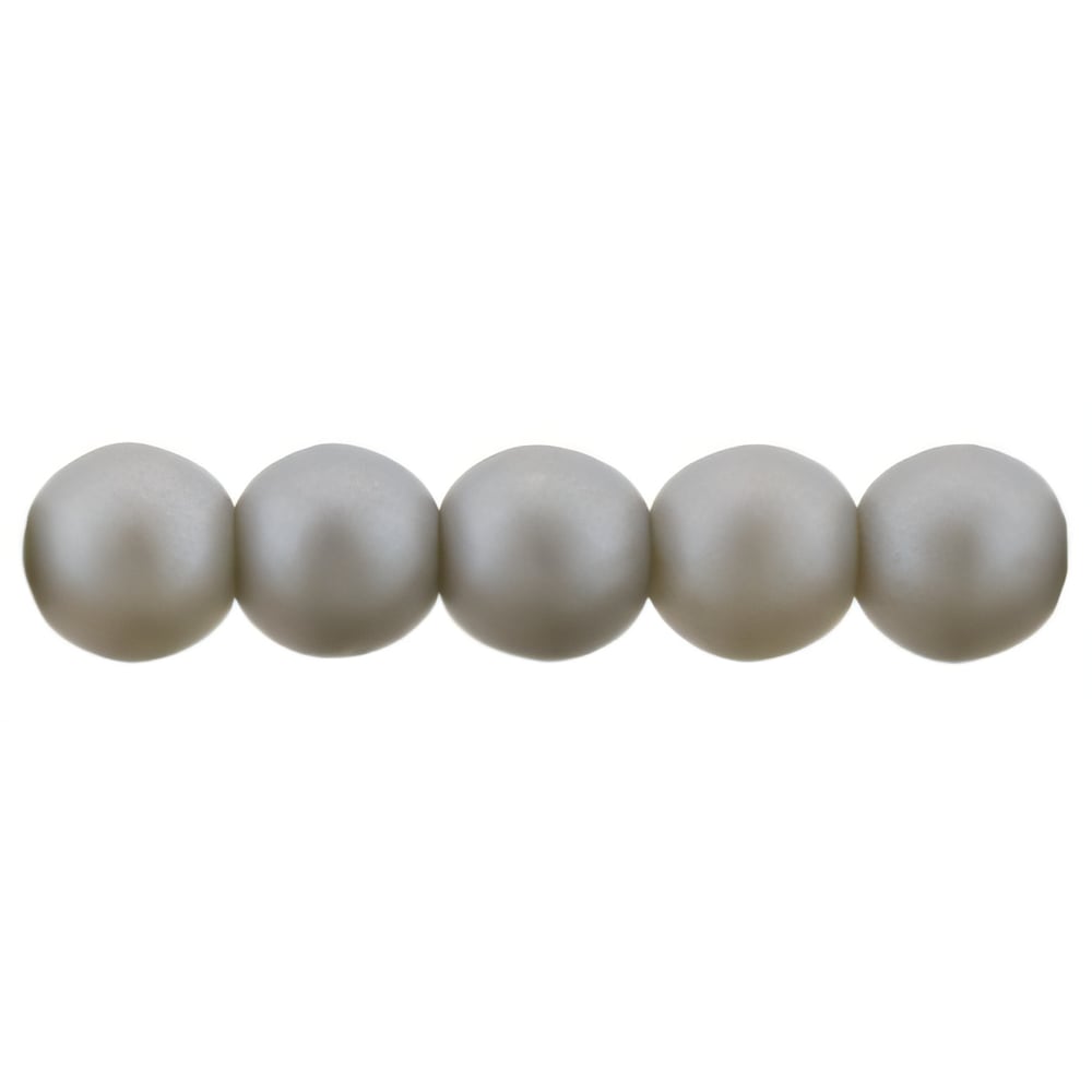 Czech Glass Pearls 4mm Matte - Silver
