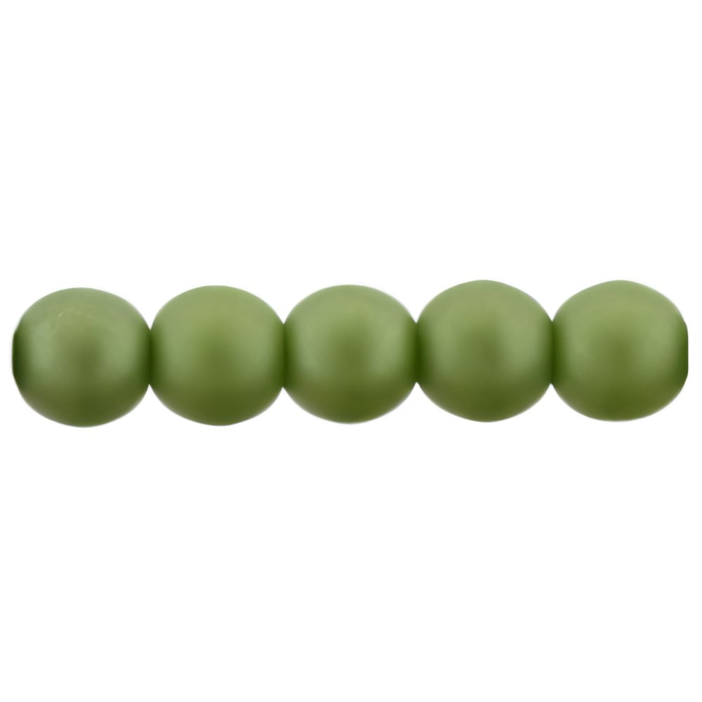 Czech Glass Pearls 4mm Matte - Olive