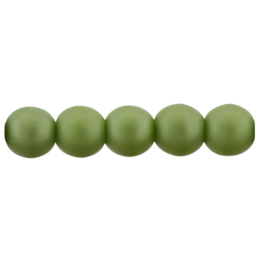 Czech Glass Pearls 4mm Matte - Olive