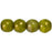 Czech Round Beads 4mm Yellow Coral - Moon Dust