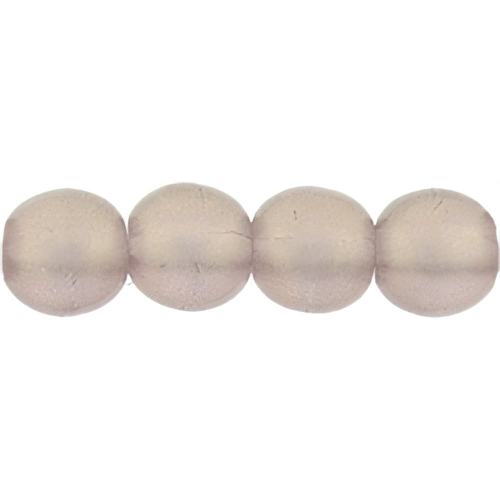 Czech Round Beads 4mm Sueded Gold Med Amethyst