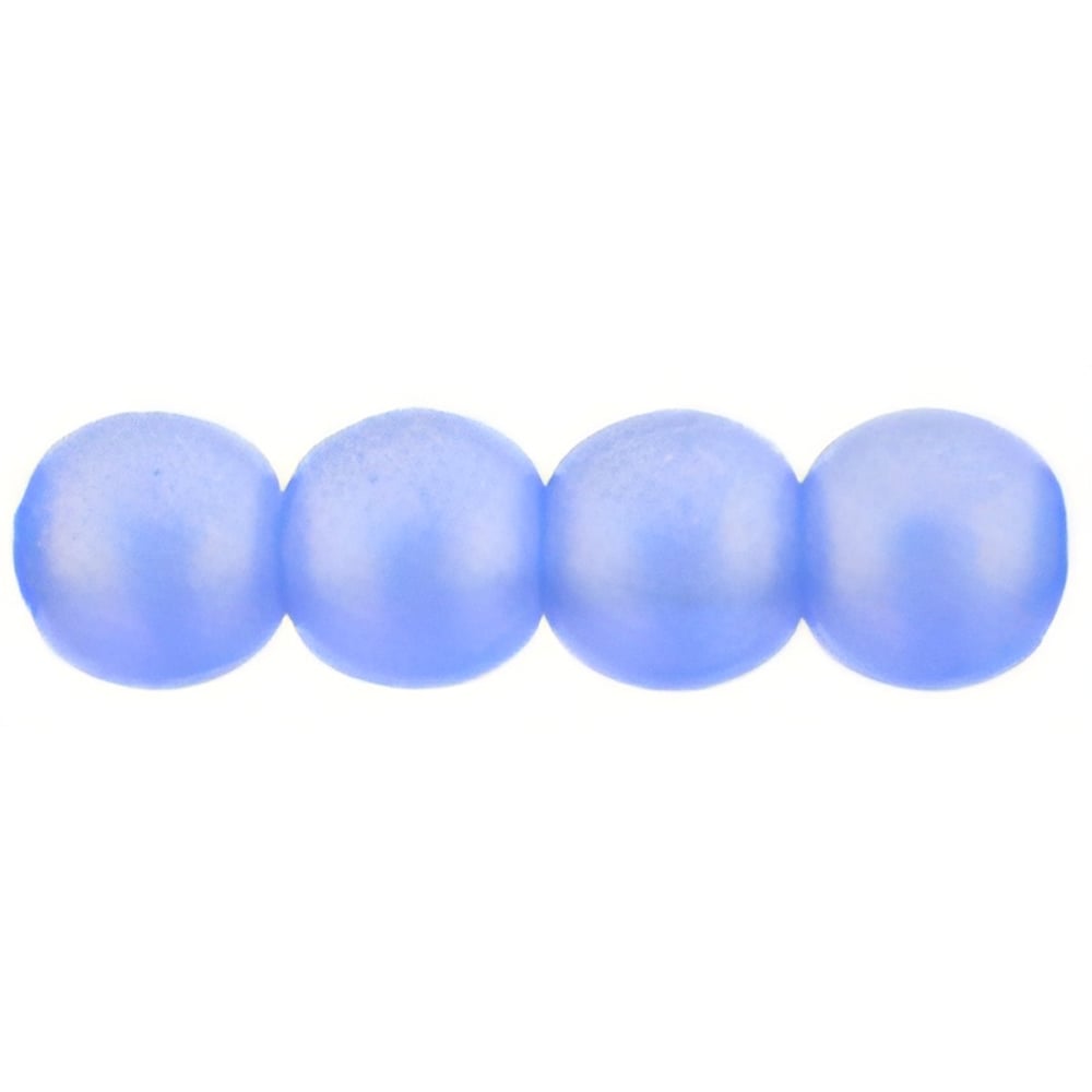 Czech Round Beads 4mm Sueded Gold Sapphire