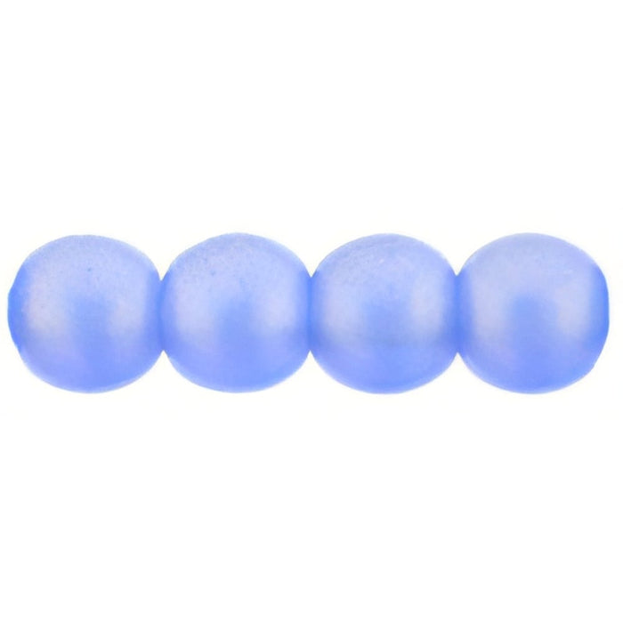 Czech Round Beads 4mm Sueded Gold Sapphire