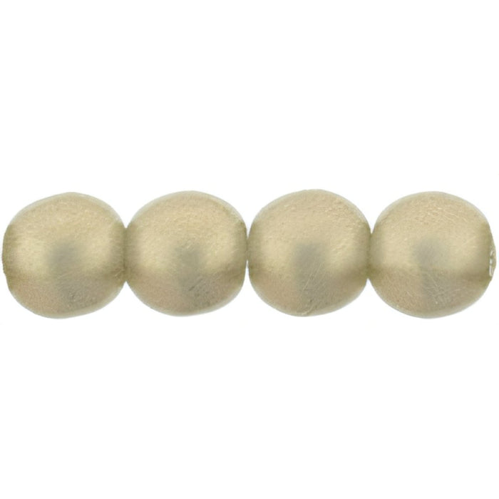 Czech Round Beads 4mm Sueded Gold Black Diamond