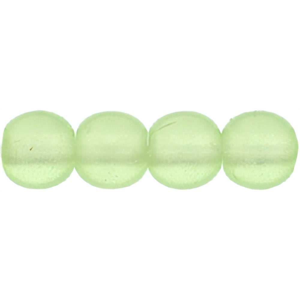 Czech Round Beads 4mm Sueded Gold Peridot