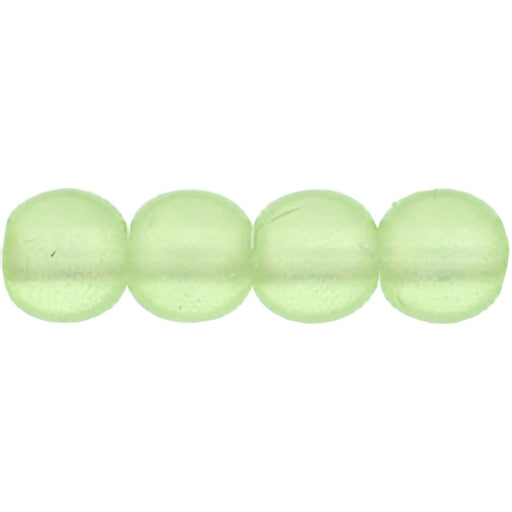 Czech Round Beads 4mm Sueded Gold Peridot