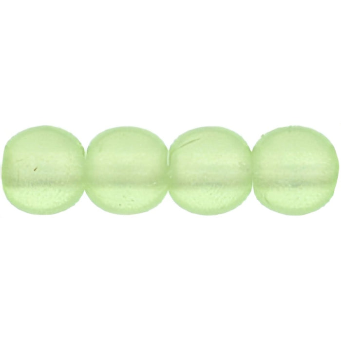 Czech Round Beads 4mm Sueded Gold Peridot