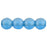 Czech Round Beads 4mm Sueded Gold Capri Blue