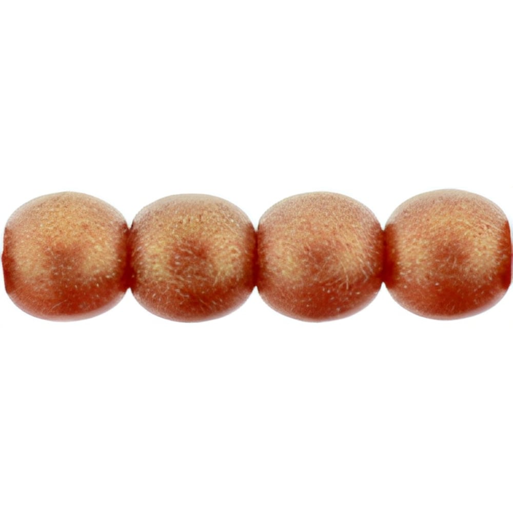 Czech Round Beads 4mm Sueded Gold Ruby