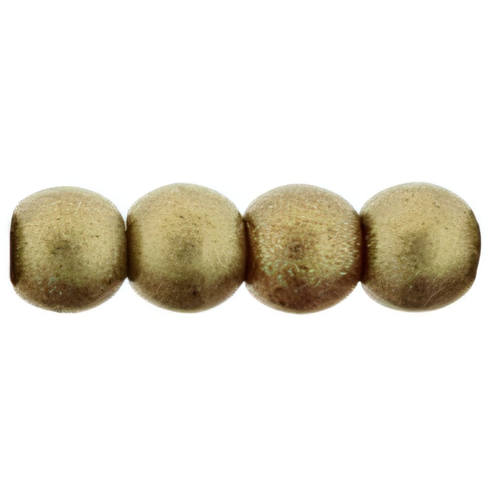Czech Round Beads 4mm Sueded Gold Garnet