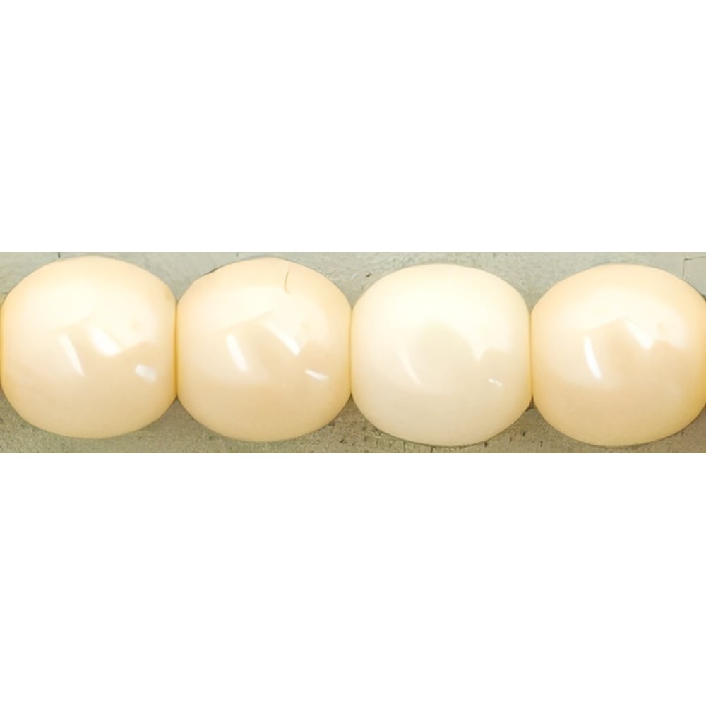 Czech Round Beads 4mm Luster - Opaque Champagne