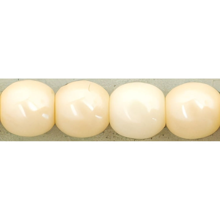 Czech Round Beads 4mm Luster - Opaque Champagne