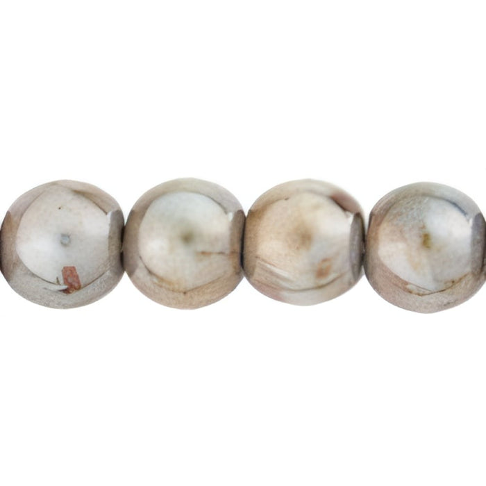 Czech Round Beads 4mm Luster - Opaque Green