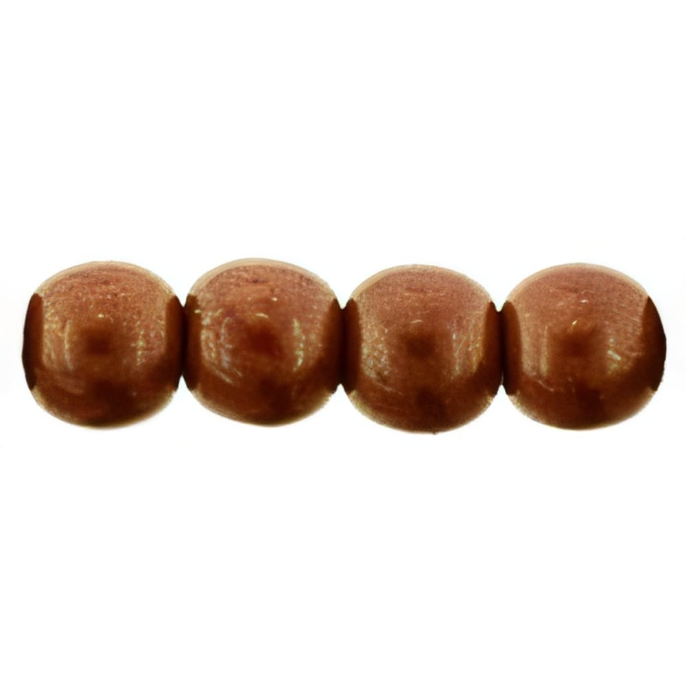 Czech Round Beads 4mm Patina - Opaque Red