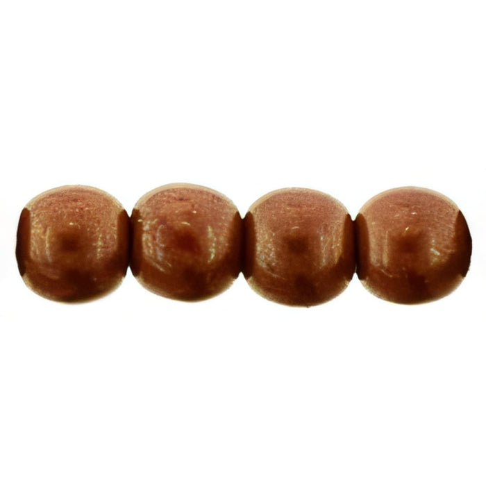 Czech Round Beads 4mm Patina - Opaque Red
