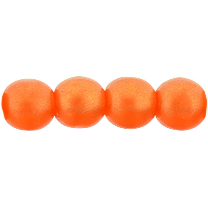 Czech Round Beads 4mm Sueded Gold Lamé Hyacinth