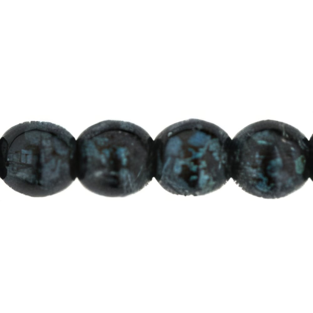 Czech Round Beads 4mm Jet - Picasso