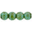 Czech Round Beads 4mm Opaque Turquoise - Picasso