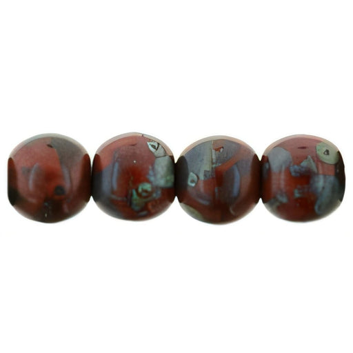 Czech Round Beads 4mm Opaque Red - Picasso