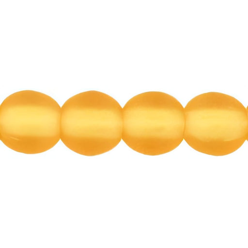 Czech Round Beads 4mm Matte - Med Topaz