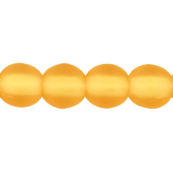 Czech Round Beads 4mm Matte - Med Topaz
