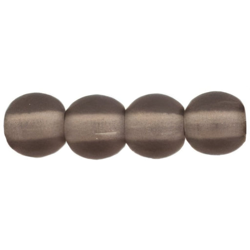 Czech Round Beads 4mm Matte - Smoky Topaz