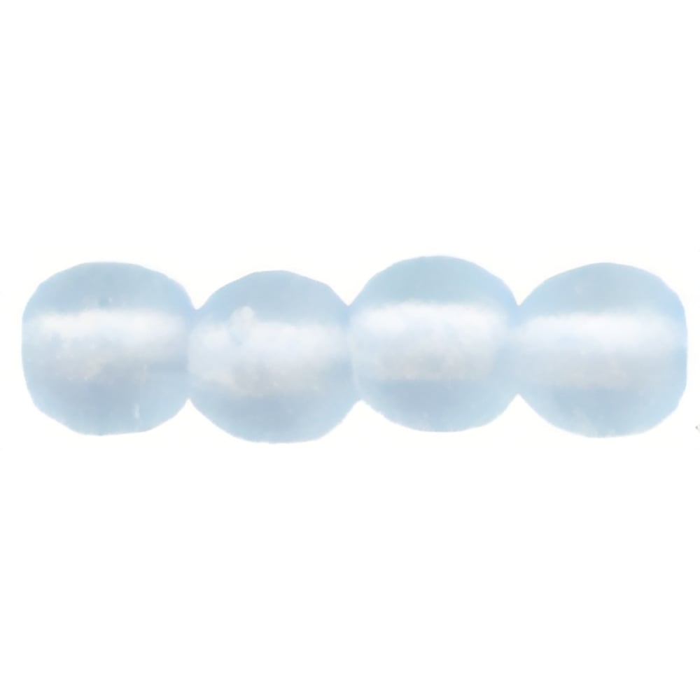 Czech Round Beads 4mm Matte - Lt Sapphire